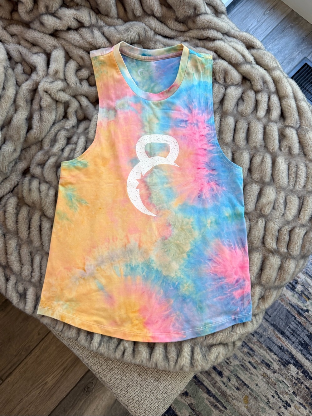 ZYIA Tie-Dye Tank Top in Pastel Rainbow